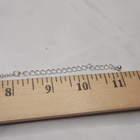 Silver and Rhinestone Adjustable Length Chain Bracelet - Picture 3 of 4